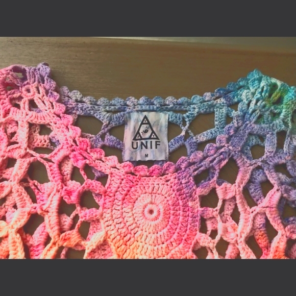 UNIF CROCHET TIE DYE COVER UP NWT $105 - Picture 4 of 9